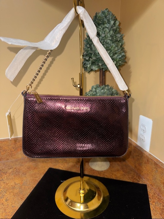 Michael Kors Handbags - Michael Kors Burgundy Metallic Bag, NWT